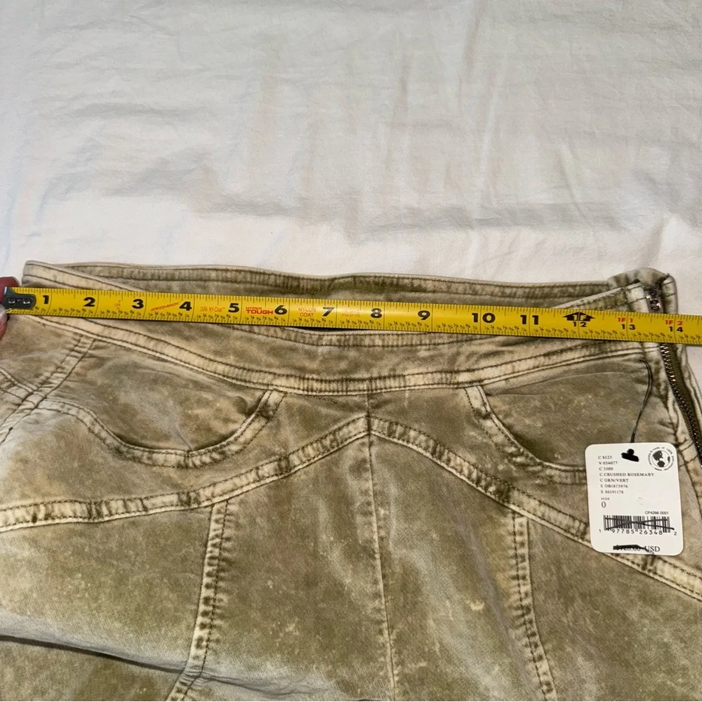 NWT Free People Flare Corduroy Pants with Zipper Stretchy Size 0 - Picture 8 of 12